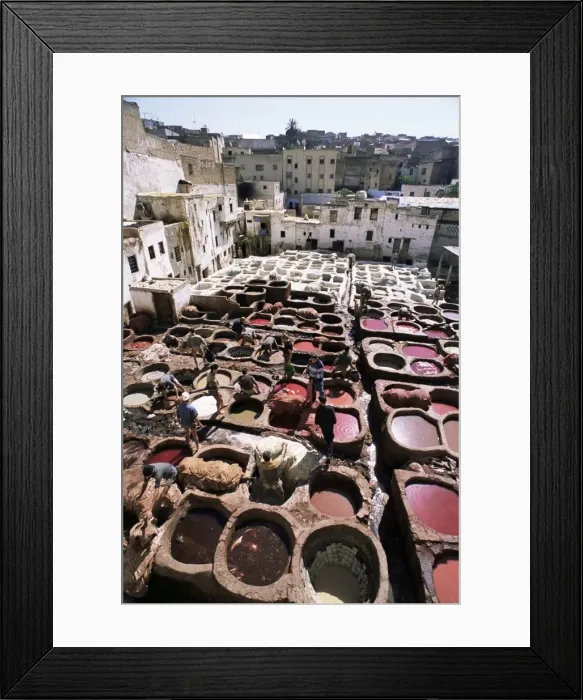 Framed Print : Tanneries, Fez Framed Print : Tanneries, Fez