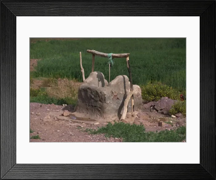 Framed Print : Ancient farm well on edge of field Framed Print : Ancient farm well on edge of field