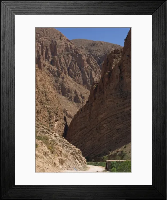 Framed Print : Cliffs and narrow valley of the Dades Gorge Framed Print : Cliffs and narrow valley of the Dades Gorge