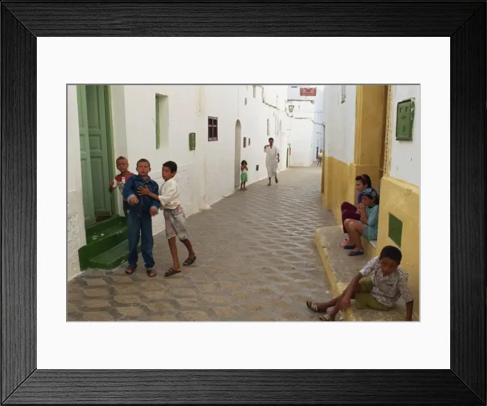 Framed Print : Children in the street Framed Print : Children in the street