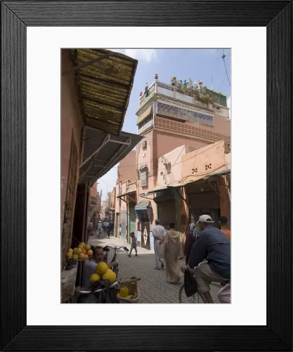 Framed Print : Street scene near the Bab Debbagh Framed Print : Street scene near the Bab Debbagh