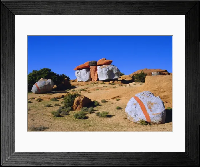 Framed Print : Painted rocks