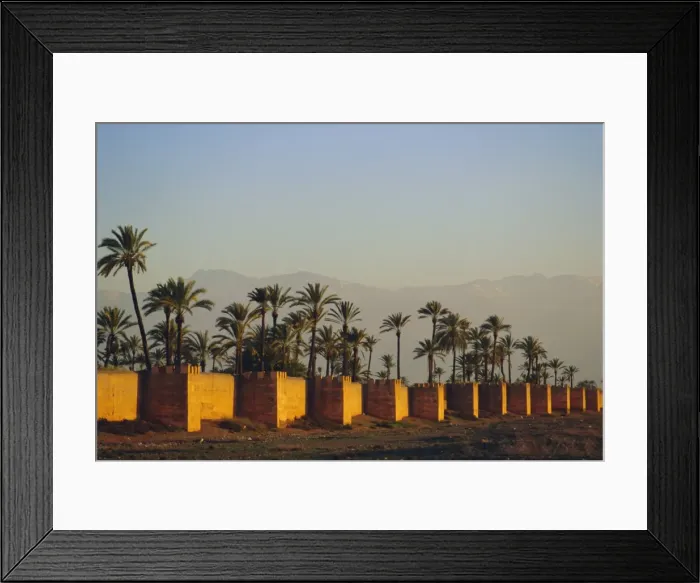Framed Print : City walls and Atlas Mountains in the distance Framed Print : City walls and Atlas Mountains in the distance