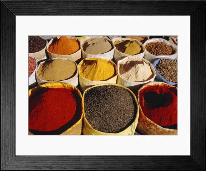 Framed Print : Sacks of spices Framed Print : Sacks of spices