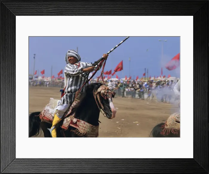 Framed Print : Fantasia for the moussem (festival) of Moulay Abdallah Framed Print : Fantasia for the moussem (festival) of Moulay Abdallah