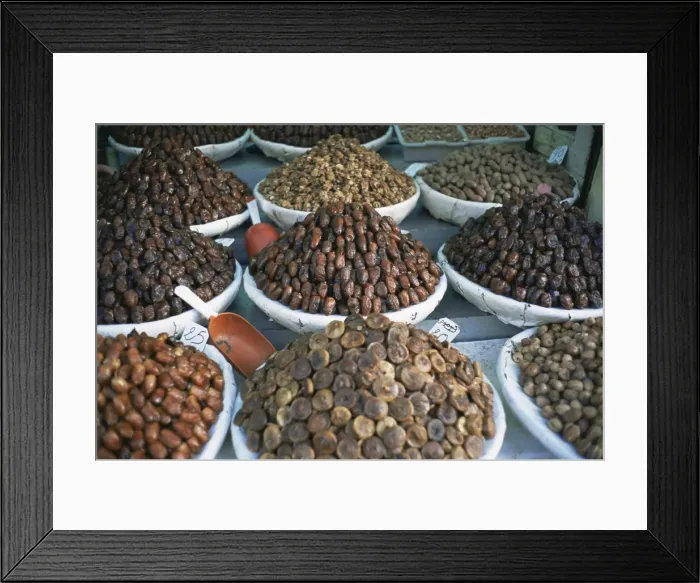 Framed Print : Figs and dates for sale in the souk in the Medina Framed Print : Figs and dates for sale in the souk in the Medina