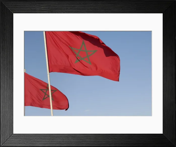 Framed Print : Moroccan flag Framed Print : Moroccan flag