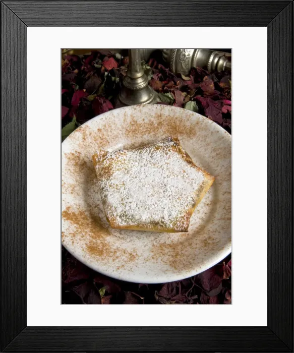 Framed Print : Bstilla, Moroccan pie with pigeon Framed Print : Bstilla, Moroccan pie with pigeon