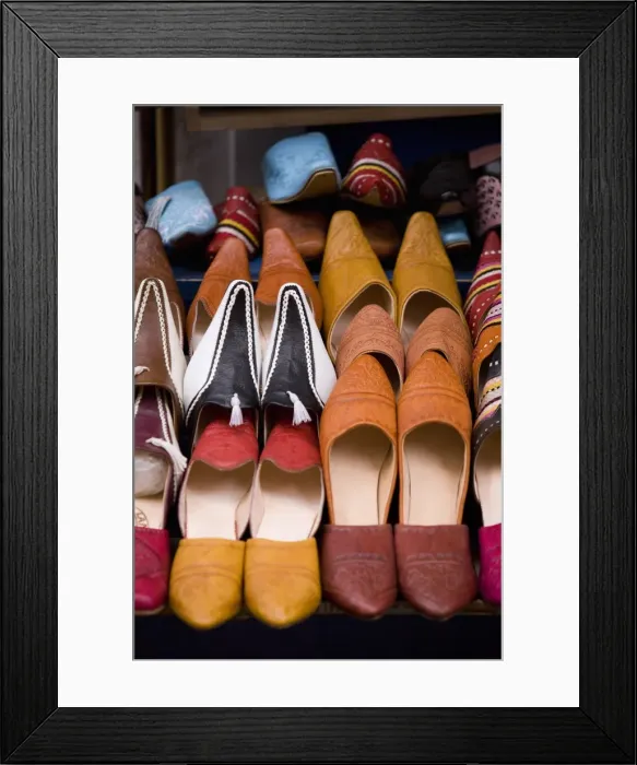 Framed Print : Traditional slippers in souk Framed Print : Traditional slippers in souk