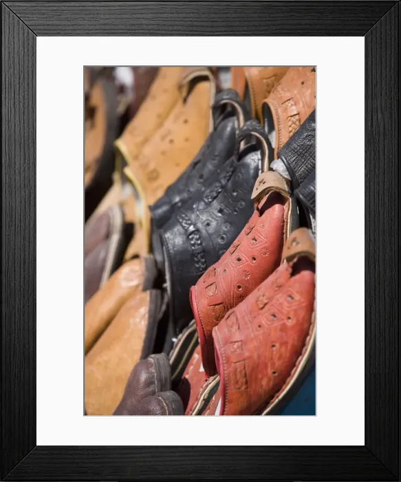 Framed Print : Traditional slippers in souk Framed Print : Traditional slippers in souk