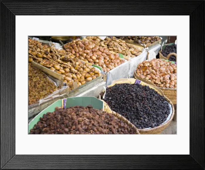 Framed Print : Dried fruit in the souk Framed Print : Dried fruit in the souk