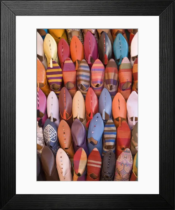 Framed Print : Traditional footware in the souk Framed Print : Traditional footware in the souk