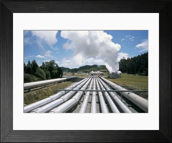 Framed Print : Wairakei geothermal power station Framed Print : Wairakei geothermal power station