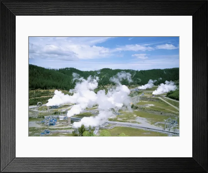 Framed Print : Wairakei geothermal power station Framed Print : Wairakei geothermal power station