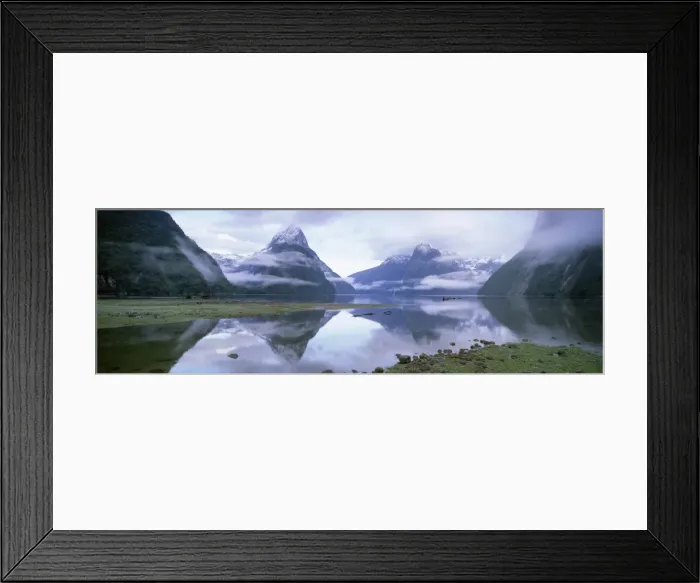 Framed Print : View across Milford Sound to Mitre Peak Framed Print : View across Milford Sound to Mitre Peak