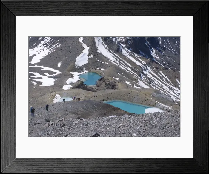 Framed Print : Hikers on Tongariro Crossing trek Framed Print : Hikers on Tongariro Crossing trek