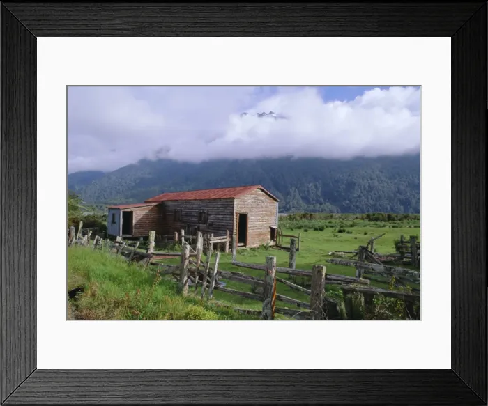 Framed Print : Woolshed, Arthurs Pass road Framed Print : Woolshed, Arthurs Pass road