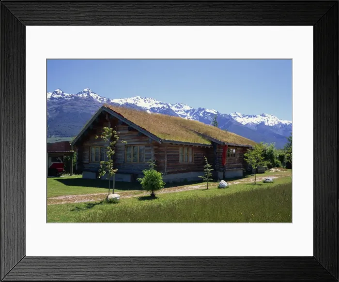 Framed Print : Alternative housing with grass roofing Framed Print : Alternative housing with grass roofing