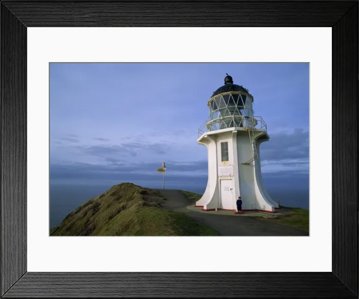 Framed Print : Lighthouse and sign at Cape Reinga Framed Print : Lighthouse and sign at Cape Reinga