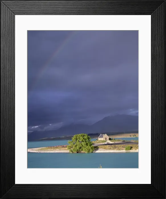 Framed Print : Rainbow and storm approaching Framed Print : Rainbow and storm approaching