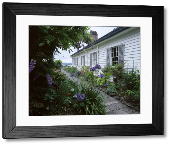 Framed Print : Colonial architecture and gardens Framed Print : Colonial architecture and gardens