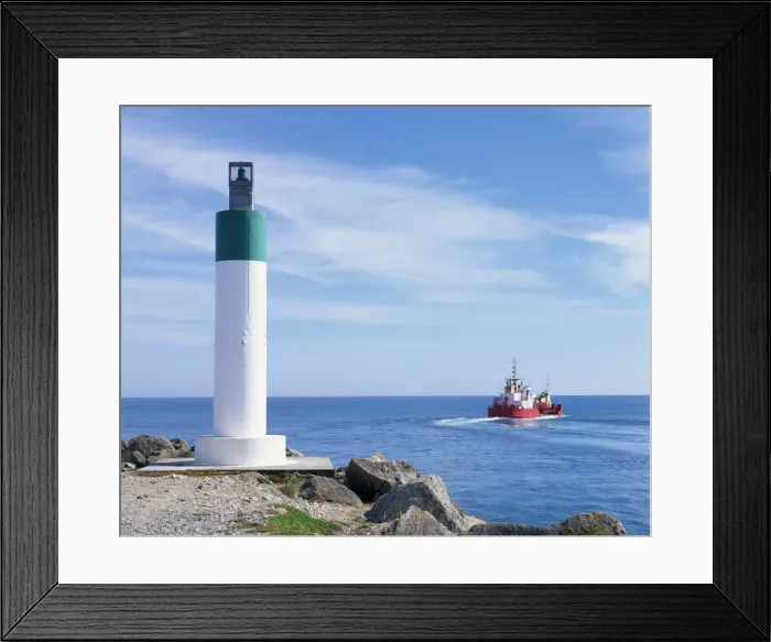 Framed Print : Boat in the Tasman Sea outside the harbour entrance at Westport Framed Print : Boat in the Tasman Sea outside the harbour entrance at Westport