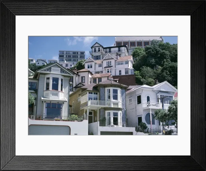 Framed Print : Houses, Wellington Framed Print : Houses, Wellington