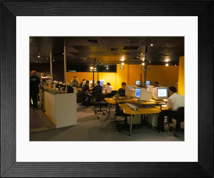 Framed Print : Internet cafe Framed Print : Internet cafe