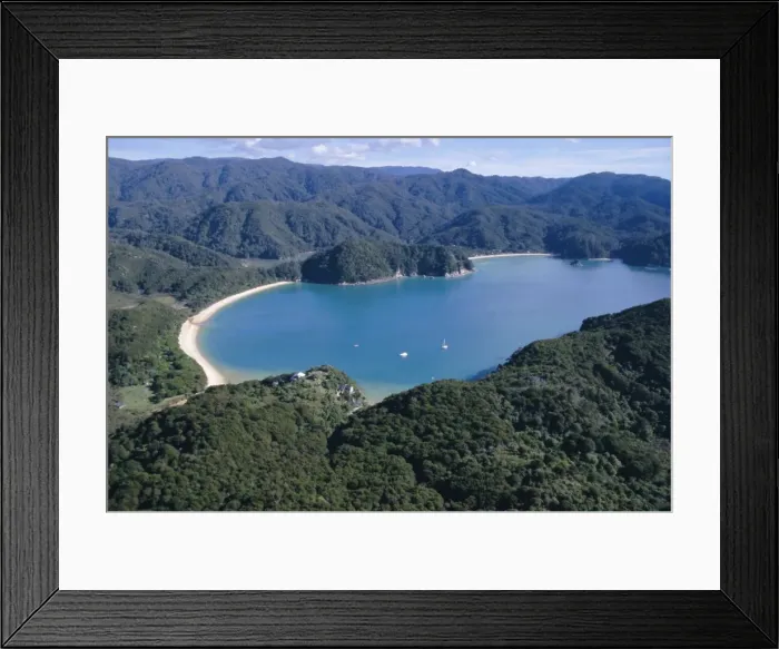 Framed Print : Aerial view of Golden Bay Framed Print : Aerial view of Golden Bay