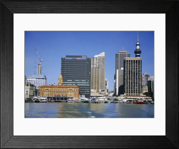 Framed Print : City ferry port terminal and Sky Tower Framed Print : City ferry port terminal and Sky Tower