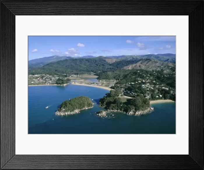 Framed Print : Aerial view of Separation Point near Golden Bay Framed Print : Aerial view of Separation Point near Golden Bay