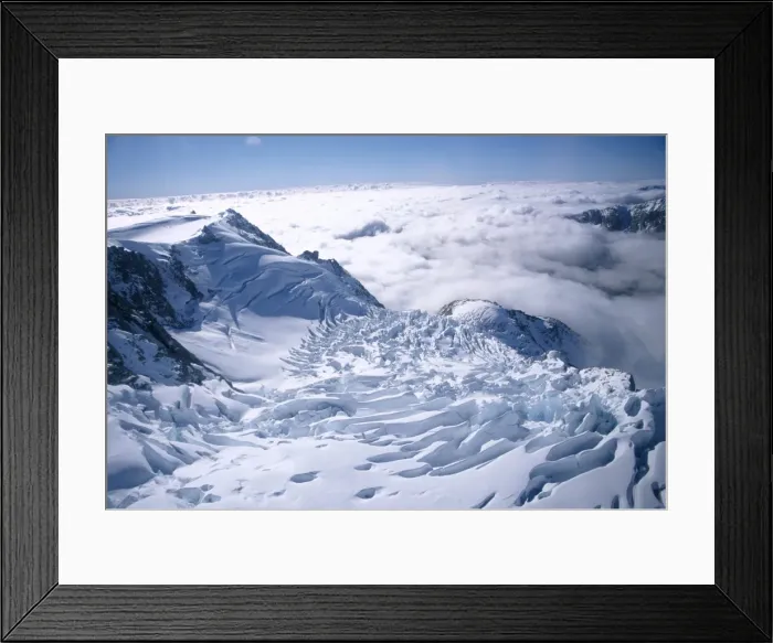 Framed Print : View of the top of Fox Glacier Framed Print : View of the top of Fox Glacier