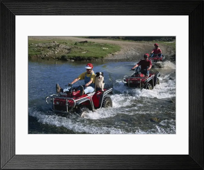 Framed Print : Quadbiking around a cross country circuit Framed Print : Quadbiking around a cross country circuit