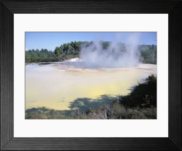 Framed Print : Champagne Pools steaming Framed Print : Champagne Pools steaming