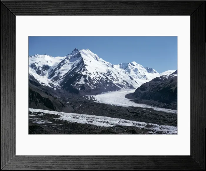 Framed Print : The Tasman Glacier and the Minaret Mountain Framed Print : The Tasman Glacier and the Minaret Mountain