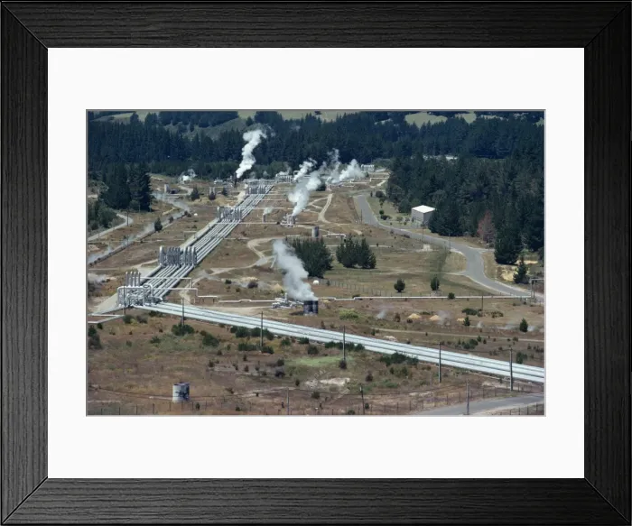 Framed Print : Geothermal power station near Taupo Framed Print : Geothermal power station near Taupo
