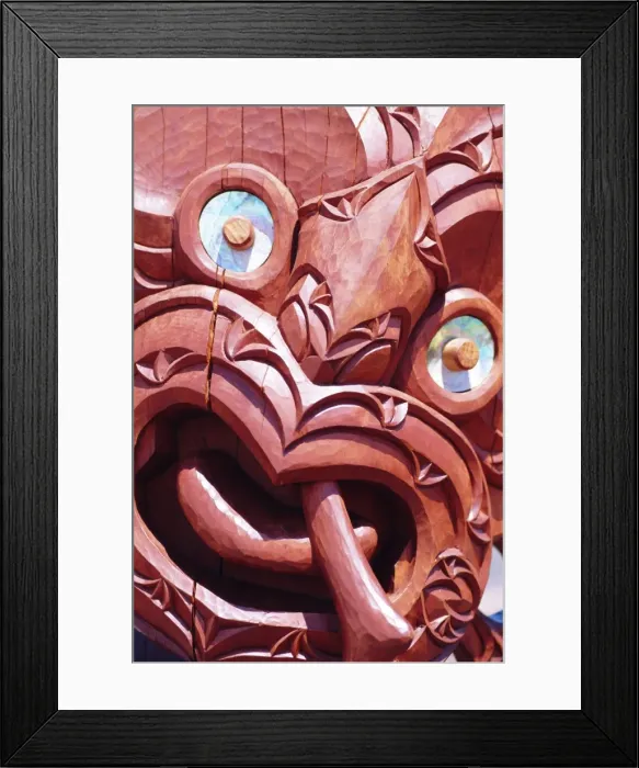 Framed Print : Close-up of Maori carving Framed Print : Close-up of Maori carving