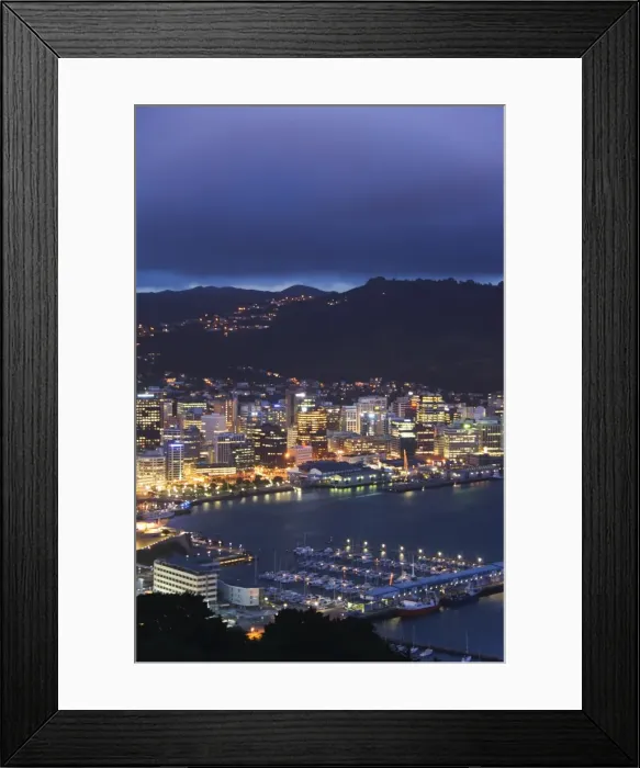 Framed Print : Panoramic view of city centre at night Framed Print : Panoramic view of city centre at night