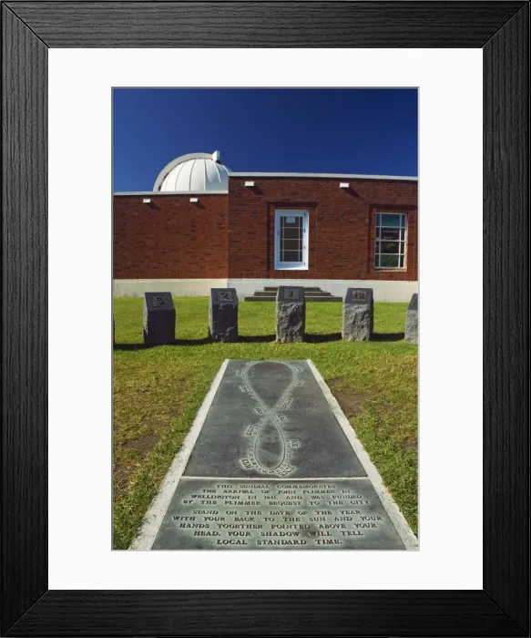 Framed Print : An eliptical sun dial at Carter Observatory and Planetarium Framed Print : An eliptical sun dial at Carter Observatory and Planetarium