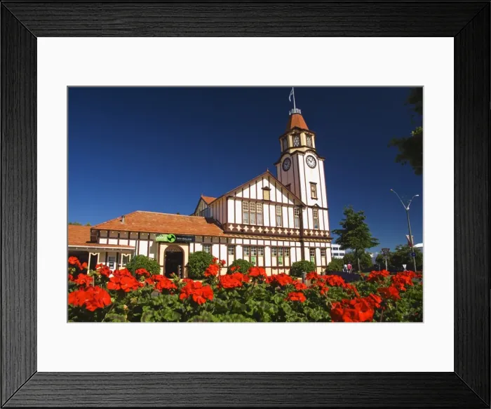 Framed Print : The Tourist Information Office Building and Mock Tudor Clock Tower Framed Print : The Tourist Information Office Building and Mock Tudor Clock Tower