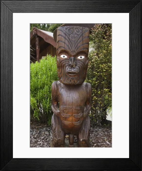 Framed Print : Carved wood figures Framed Print : Carved wood figures