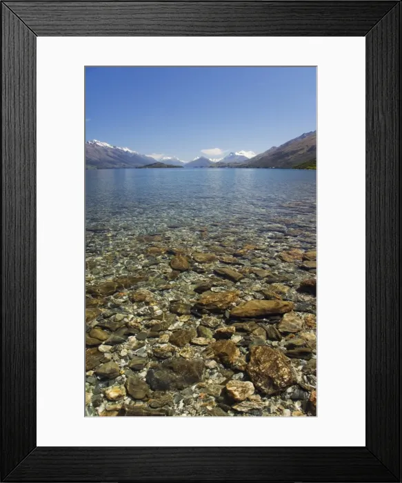 Framed Print : Clear waters of Lake Wakatipu Framed Print : Clear waters of Lake Wakatipu