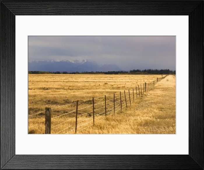 Framed Print : Pasture, Burke Pass Framed Print : Pasture, Burke Pass