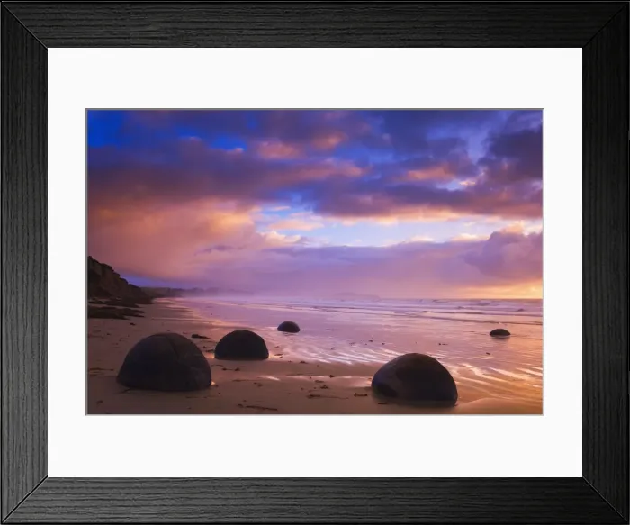 Framed Print : Moeraki Boulders Framed Print : Moeraki Boulders
