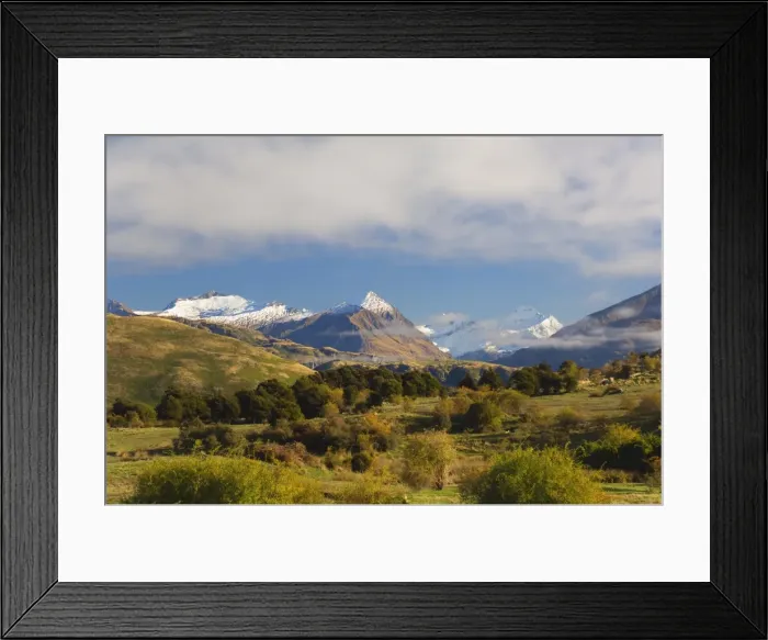 Framed Print : Rob Roy Peak and Mount Aspiring