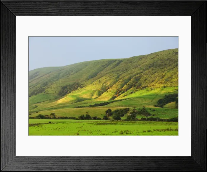 Framed Print : Pasture and hills Framed Print : Pasture and hills