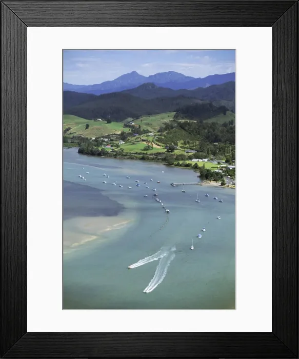 Framed Print : Aerial view of Tairua Harbour Framed Print : Aerial view of Tairua Harbour