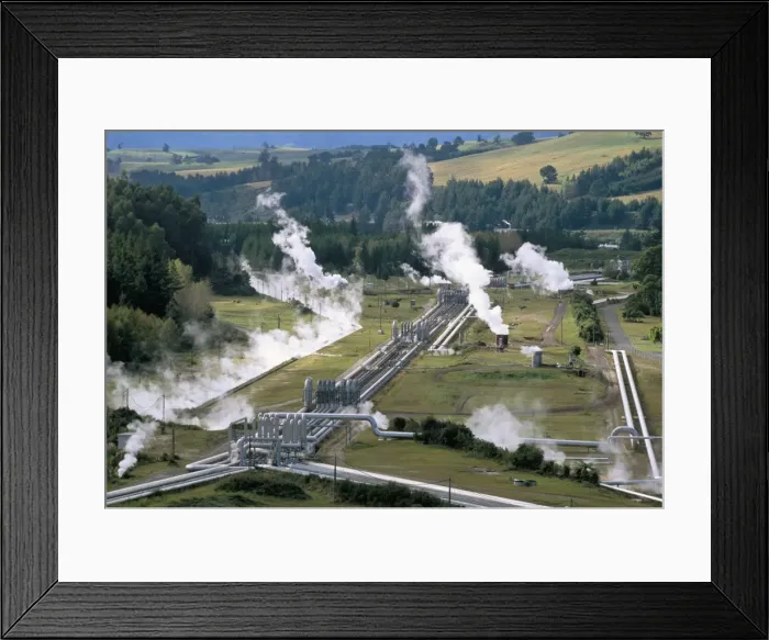 Framed Print : Aerial view of Wairakei thermal power area Framed Print : Aerial view of Wairakei thermal power area