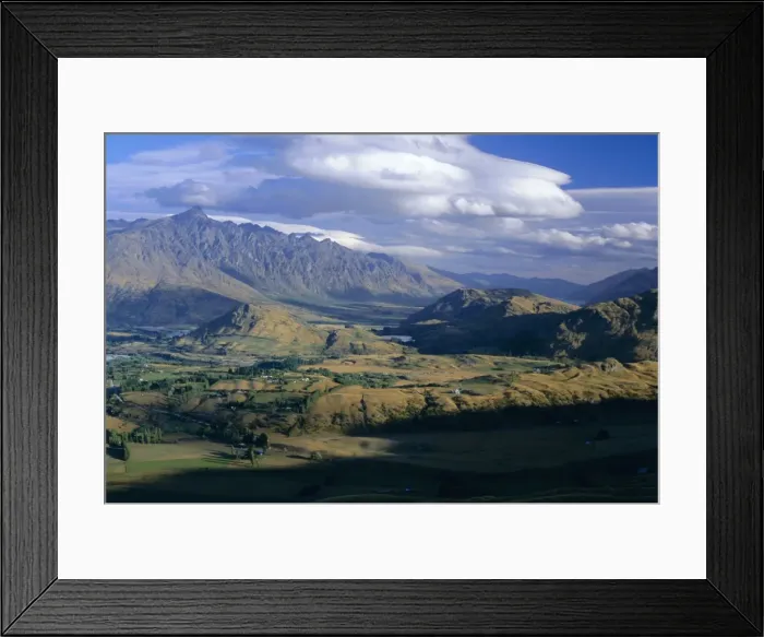 Framed Print : Looking south east from Coronet Peak towards the Shotover Framed Print : Looking south east from Coronet Peak towards the Shotover