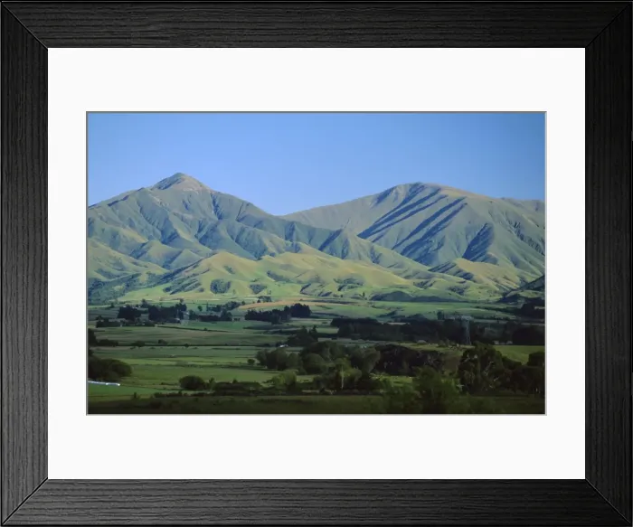 Framed Print : Downs and mountains north of Geraldine Framed Print : Downs and mountains north of Geraldine
